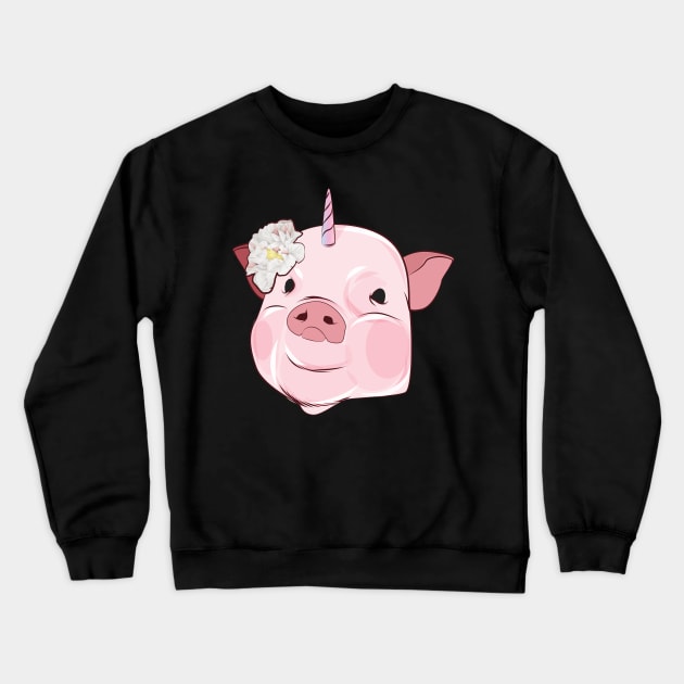 Pighorn Shirt Pig Unicorn Crewneck Sweatshirt by avshirtnation